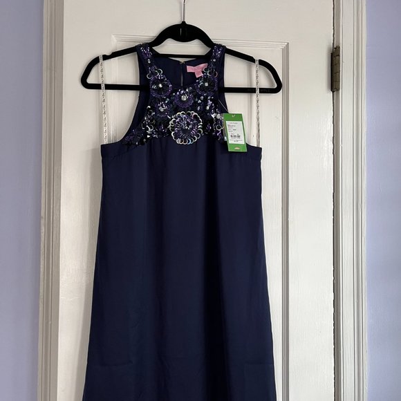 Lilly Pulitzer Celsea Shift Dress XS True Navy NWT - Picture 3 of 9